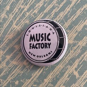Louisiana Music Factory Pin Back Button From NOLA